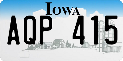 IA license plate AQP415