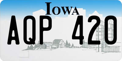IA license plate AQP420