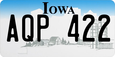IA license plate AQP422