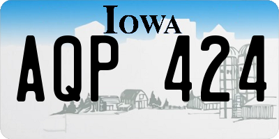IA license plate AQP424