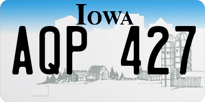 IA license plate AQP427