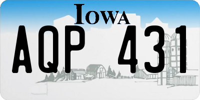 IA license plate AQP431