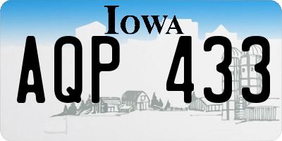 IA license plate AQP433