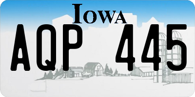 IA license plate AQP445