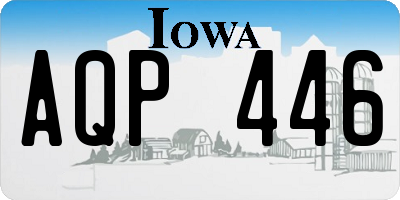 IA license plate AQP446