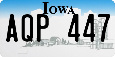 IA license plate AQP447