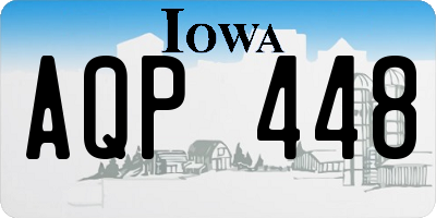 IA license plate AQP448
