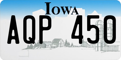 IA license plate AQP450