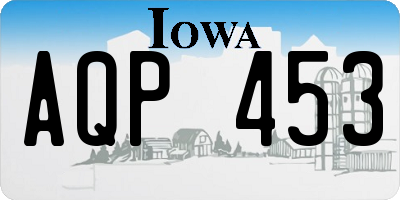 IA license plate AQP453