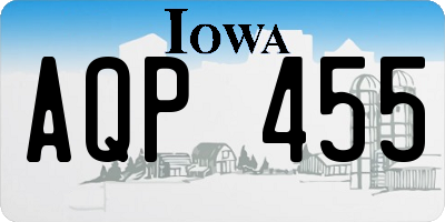 IA license plate AQP455