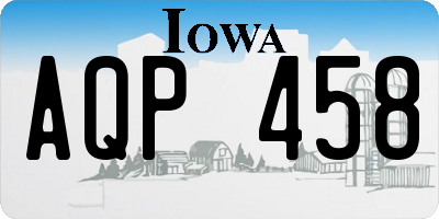IA license plate AQP458