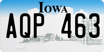 IA license plate AQP463