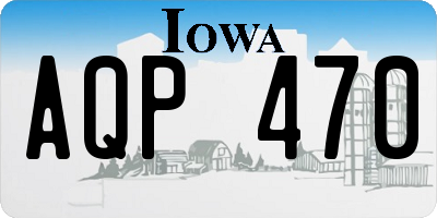IA license plate AQP470