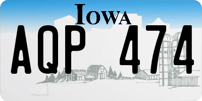 IA license plate AQP474