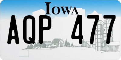 IA license plate AQP477