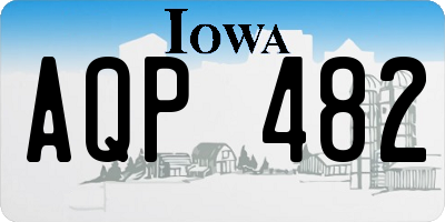 IA license plate AQP482