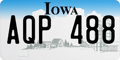 IA license plate AQP488