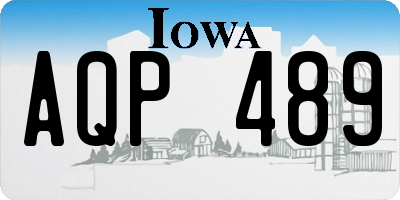 IA license plate AQP489