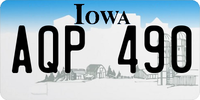 IA license plate AQP490