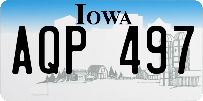 IA license plate AQP497