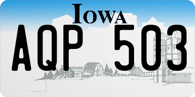 IA license plate AQP503
