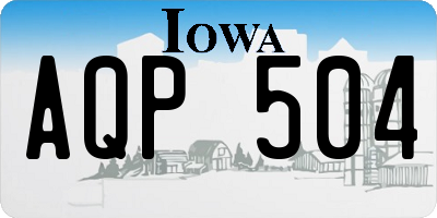 IA license plate AQP504
