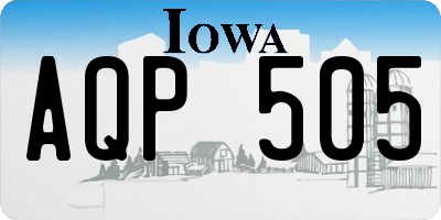 IA license plate AQP505