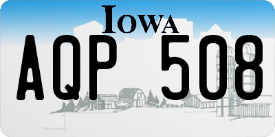 IA license plate AQP508