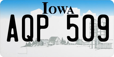 IA license plate AQP509