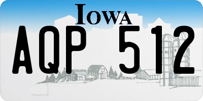 IA license plate AQP512
