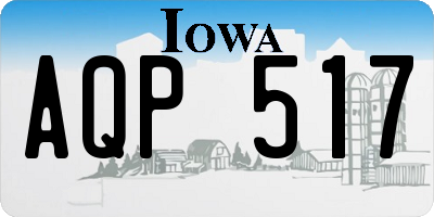IA license plate AQP517