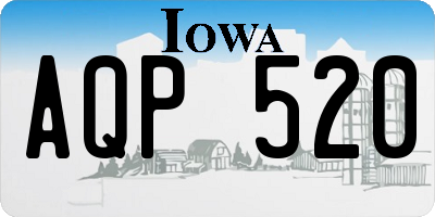 IA license plate AQP520