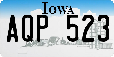 IA license plate AQP523