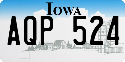 IA license plate AQP524