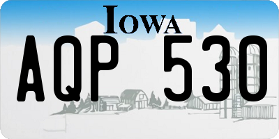 IA license plate AQP530