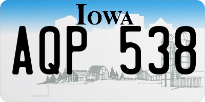 IA license plate AQP538