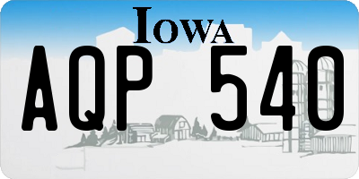 IA license plate AQP540