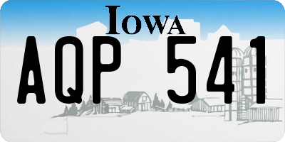 IA license plate AQP541