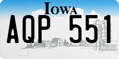 IA license plate AQP551