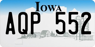IA license plate AQP552