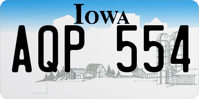 IA license plate AQP554