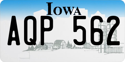 IA license plate AQP562
