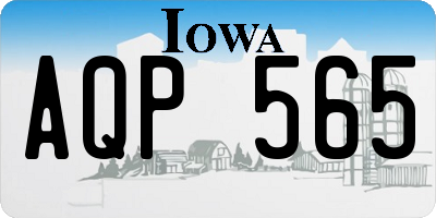IA license plate AQP565