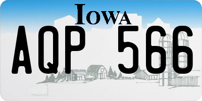 IA license plate AQP566