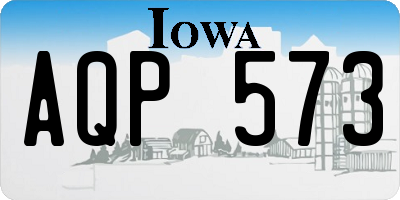 IA license plate AQP573