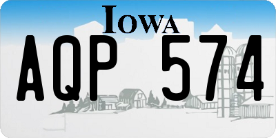 IA license plate AQP574