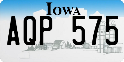 IA license plate AQP575