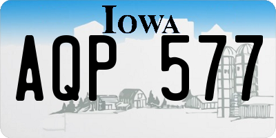 IA license plate AQP577