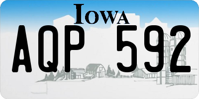 IA license plate AQP592