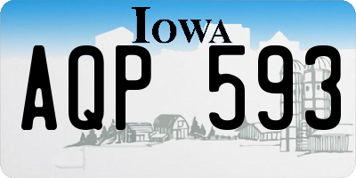 IA license plate AQP593